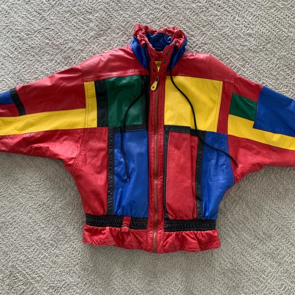 INSANE✨ Vintage Leather Patchwork Jacket - Picture 14 of 16